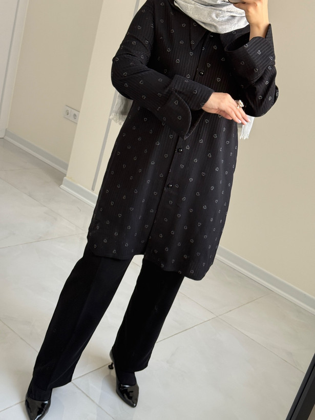 مانتو مشکی قلبی