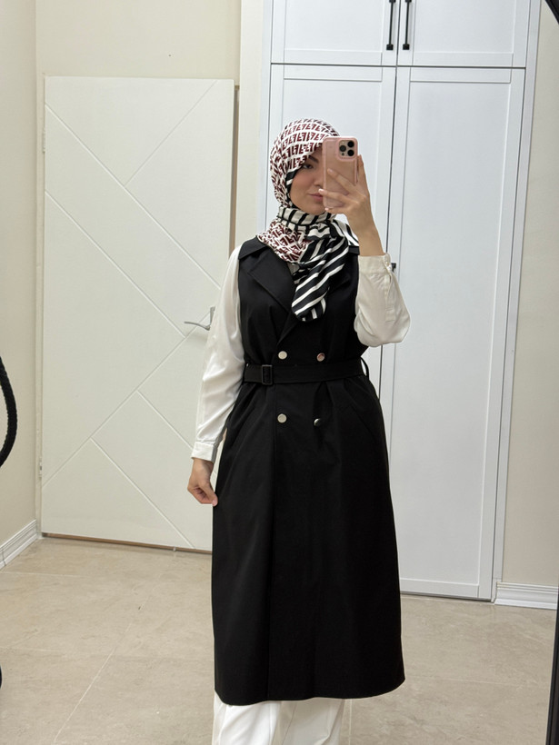 ترنج کت بارانی بلند مدل مروه