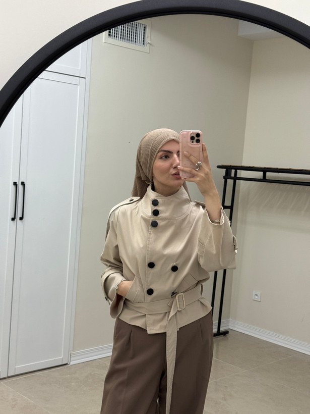 بارانی کوتاه ( ترنج کت ) مدل میرا